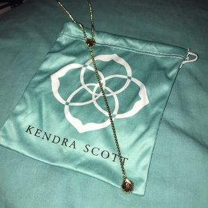 Kendra Scott Mason Necklace - Gold & Clear Peach
